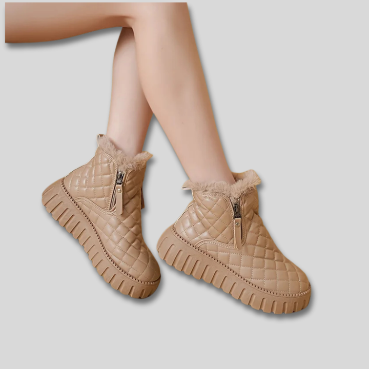 Fabienne | Women's Quilted Puffer Platform Winter Boots