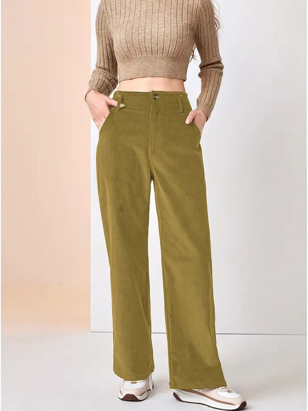 Verity | Women's Relaxed Wide-Leg Corduroy Pants