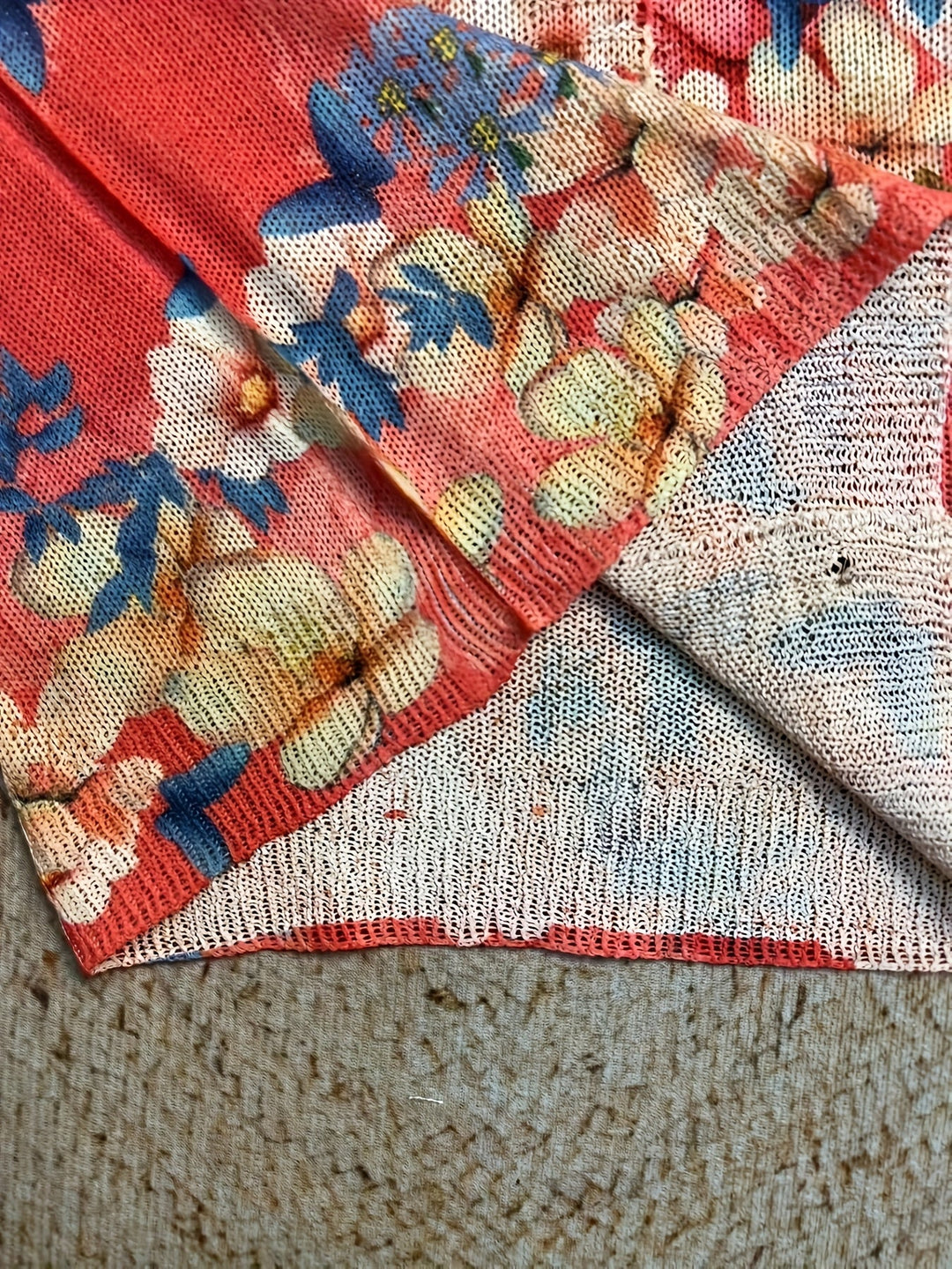 Verity-Vibrant Floral Print Button-Front Cardigan