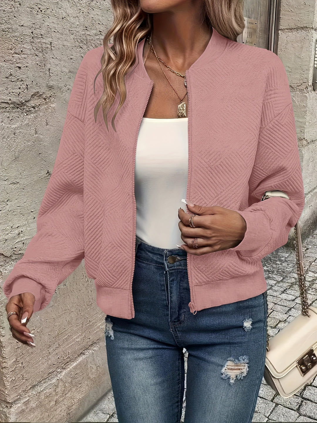 Juliette | Women's Cropped Quilted Bomber Jacket