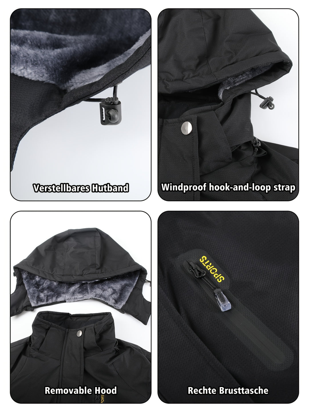 Sierra | Women's Waterproof Ski Jacket with Fleece-Lined Hood