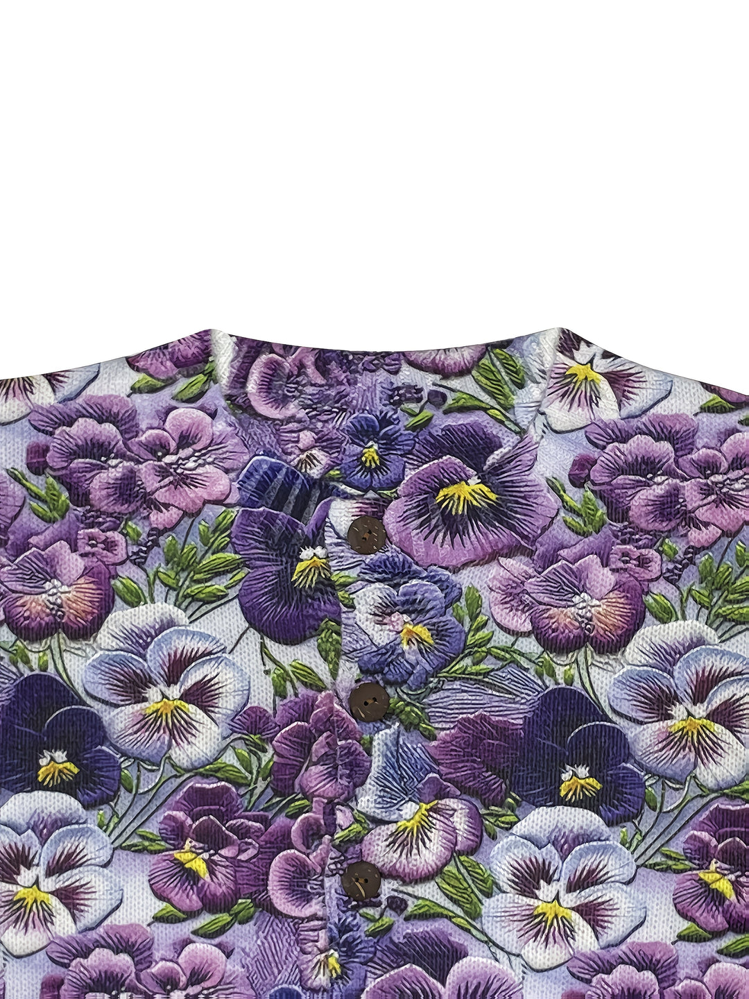 Janie-3D Floral Print Cardigan