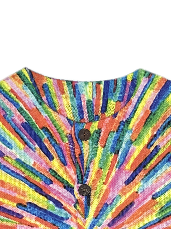 Chrissy-Colourful 3D Print Cardigan