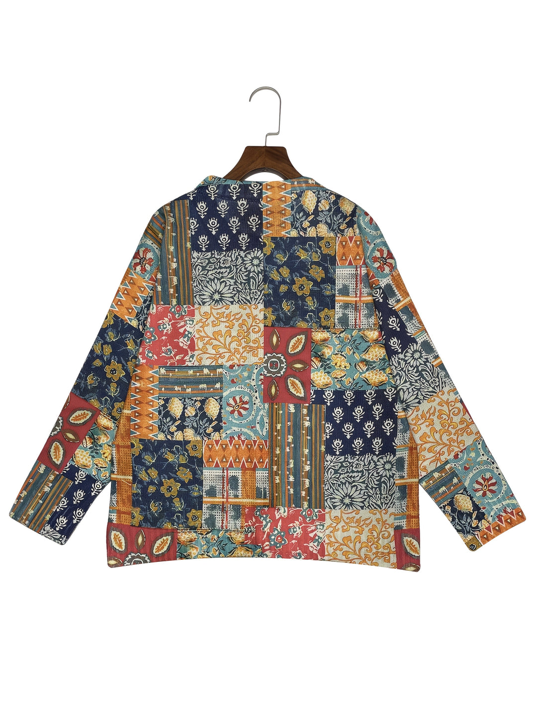 Pauline-Vibrant Patchwork Cardigan