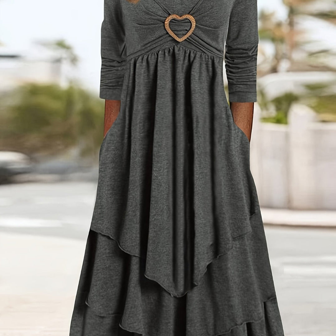 Angie™-Elegant Dress with Heart Detail