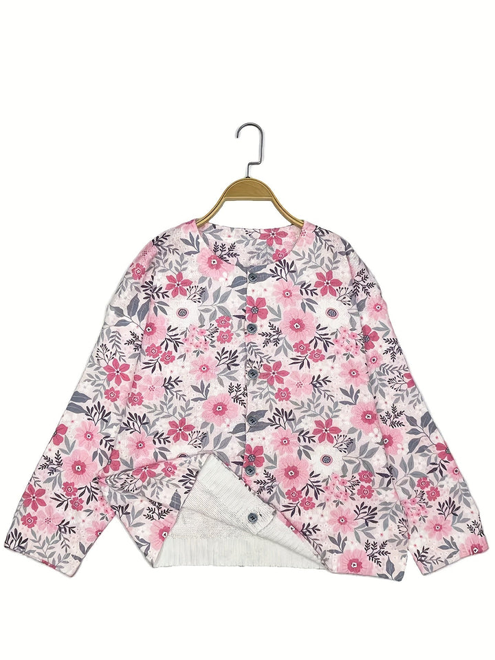 Fiona-Floral Print Cardigan