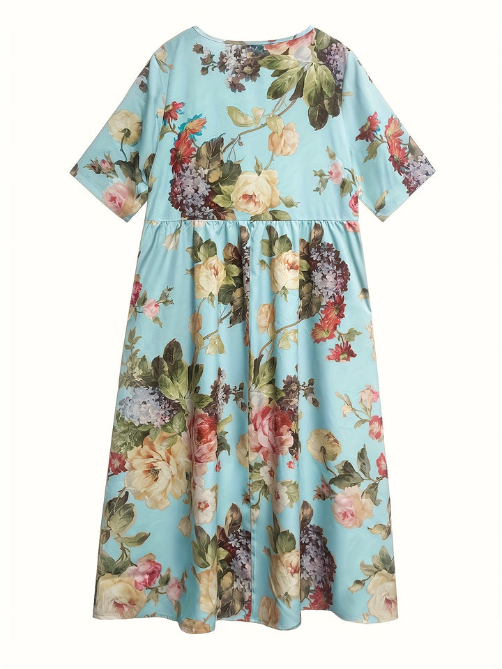Phoebe™-Floral Print Maxi Dress