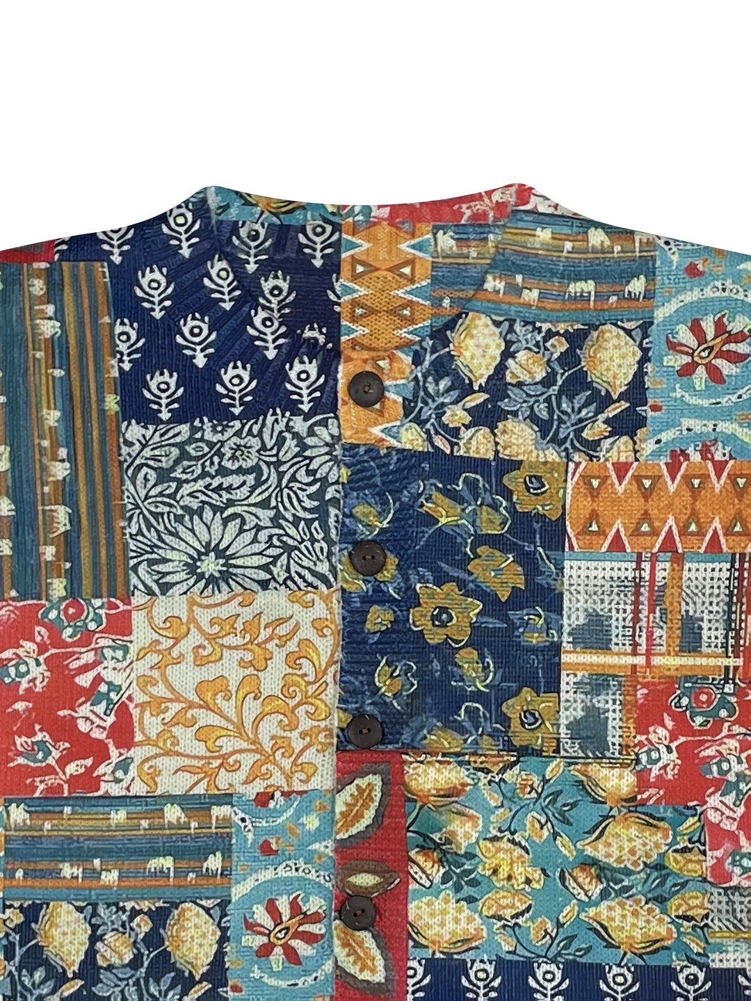 Pauline-Vibrant Patchwork Cardigan