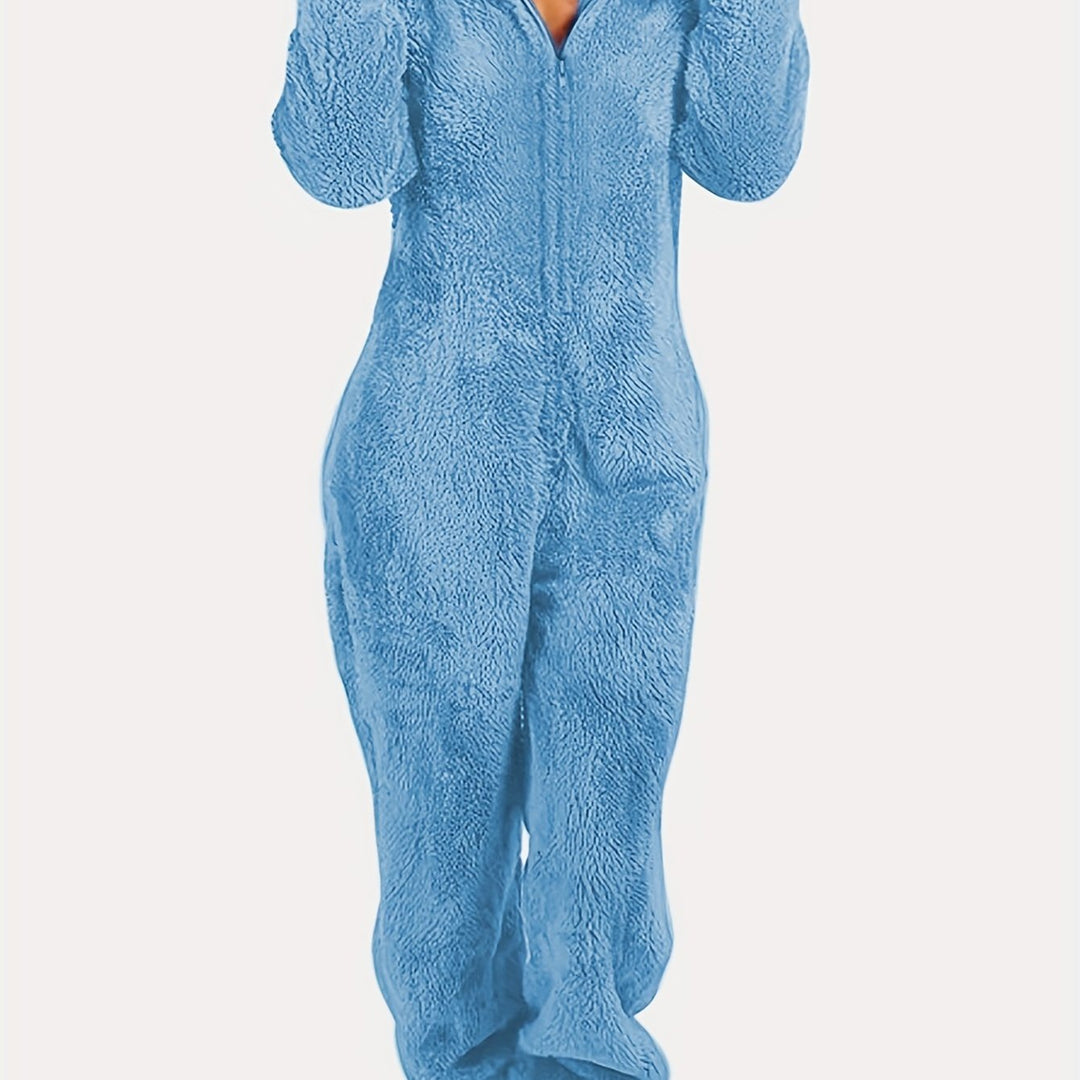 Kelsie-Plush Fleece Pyjama Jumpsuit -