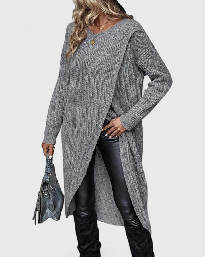 Everly | Women’s Long Wrap Sweater Dress