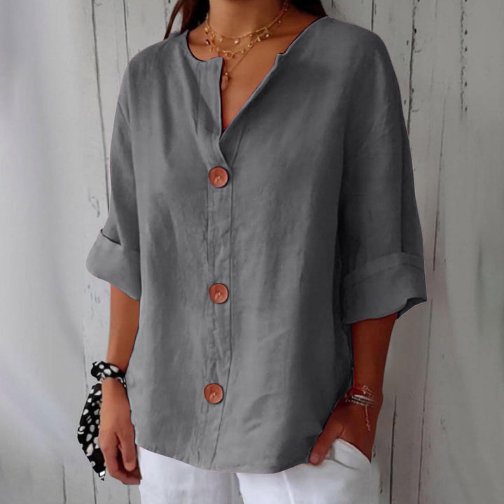 Clara™ | Coastal Linen Blouse