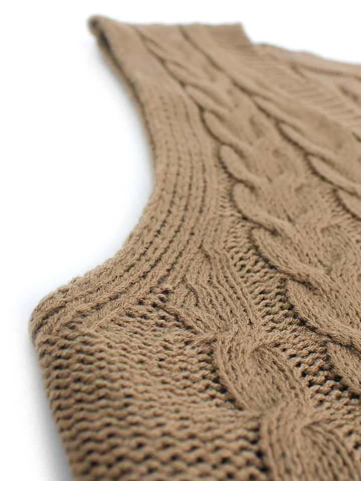 Wrenley | Women's Cable Knit V-Neck Sweater Vest