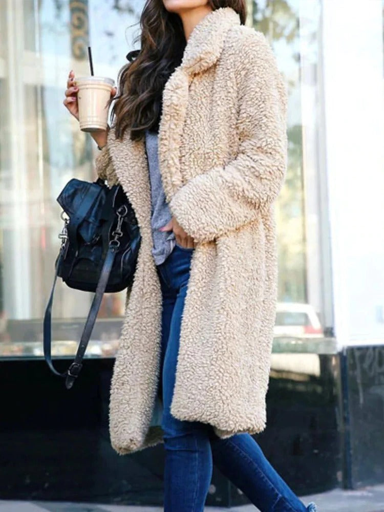 Vivienne | Women's Long Teddy Fleece Coat