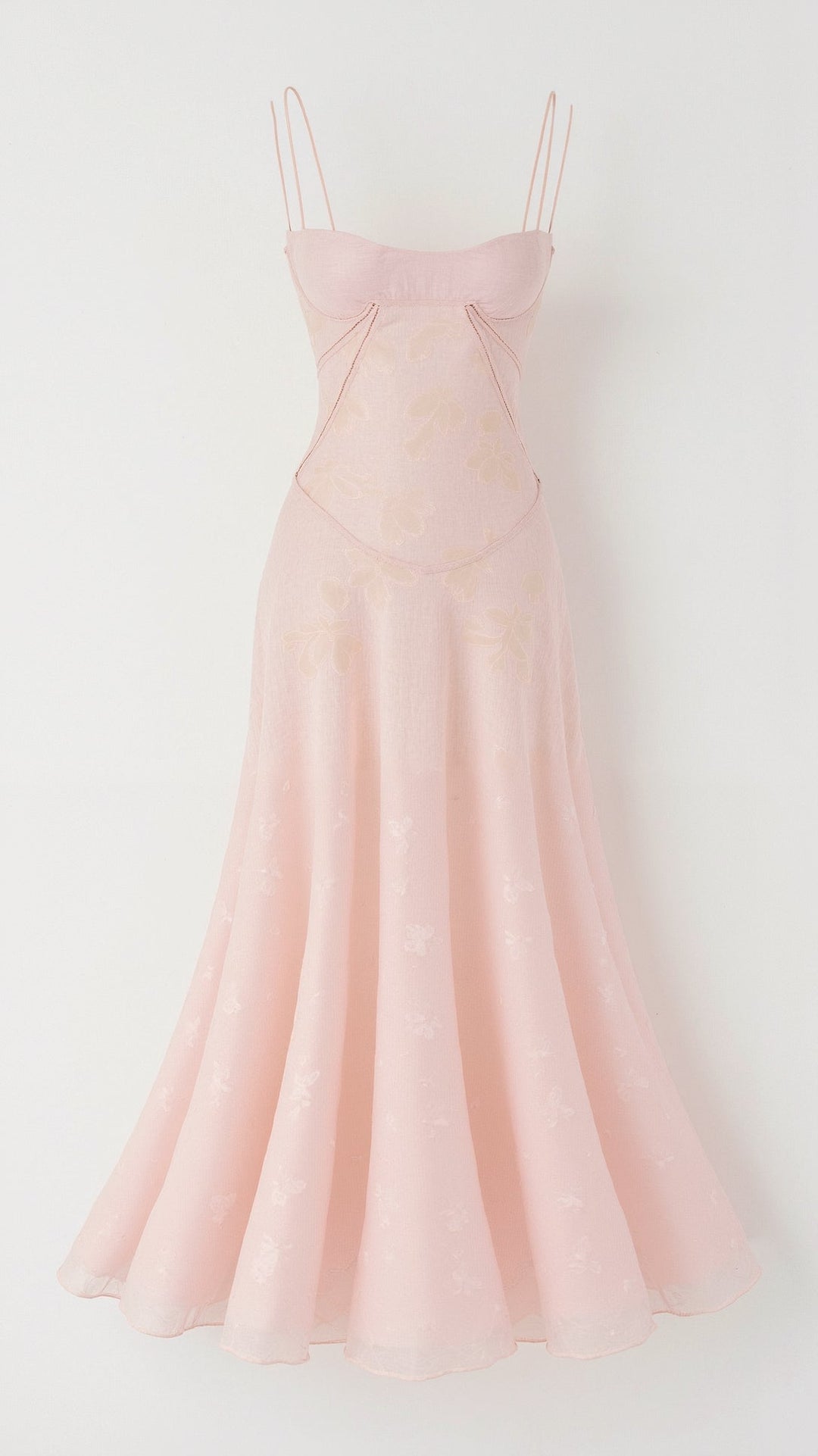 Jacquard Bustier Sweetheart Spaghetti Strap Maxi Dress - Formal Evening Gown