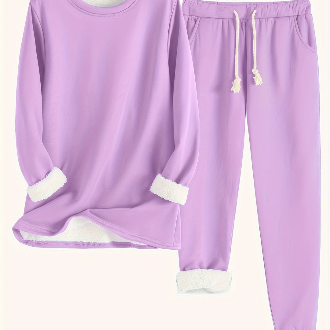 Wren | Women's Fleece-Lined Sweatshirt and Jogger Set