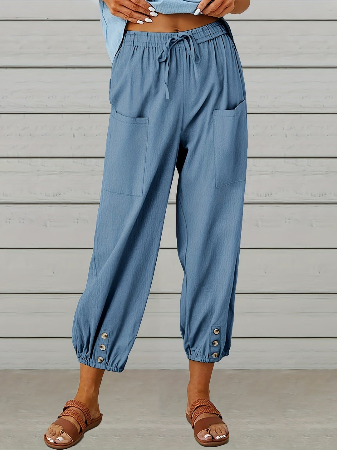 Wide Leg Capri Pants