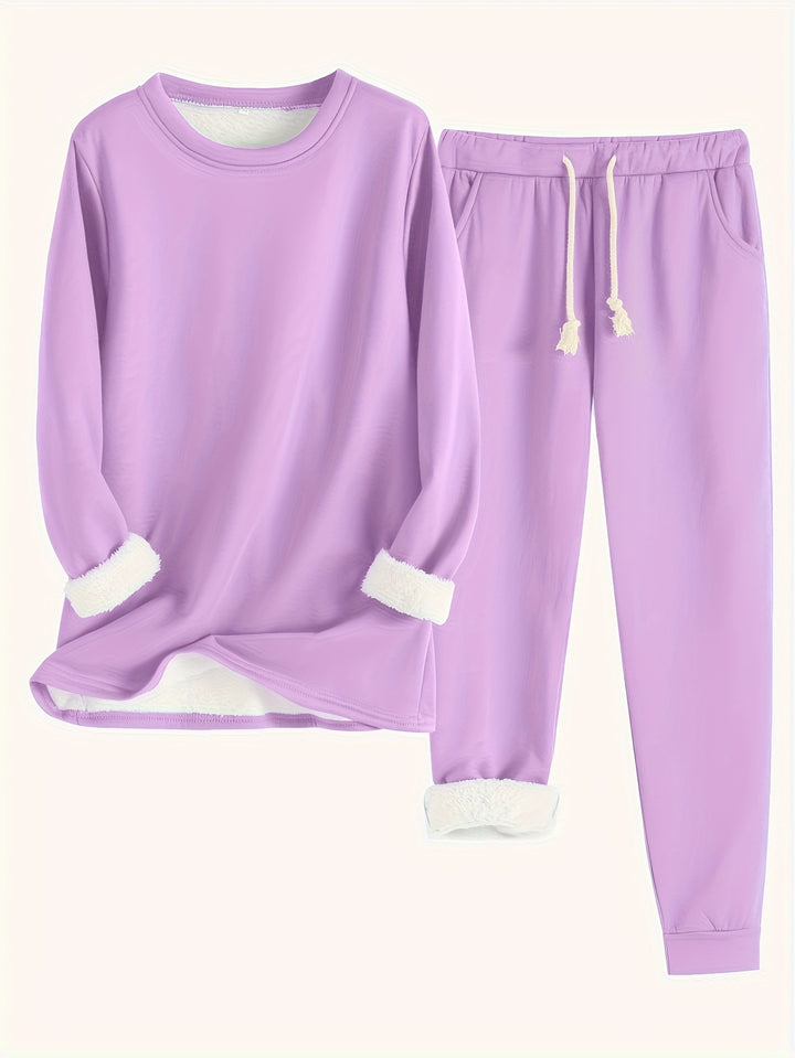 Wren | Women's Fleece-Lined Sweatshirt and Jogger Set