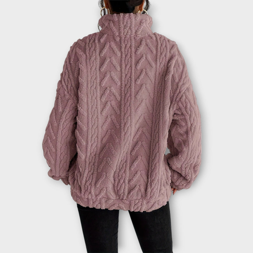 Fiona | Braided Zip-Up Pullover