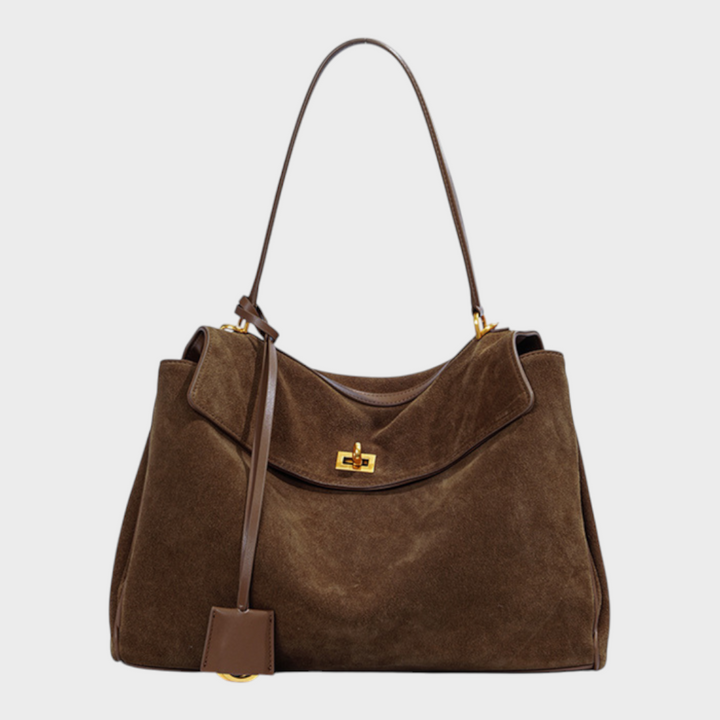 Structured Flap Top Handle Crossbody Leather Handbag