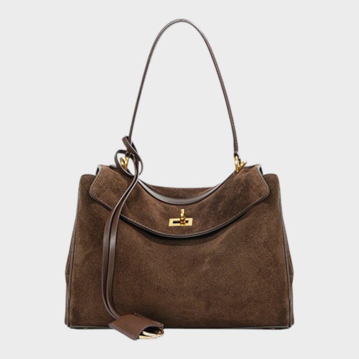 Structured Flap Top Handle Crossbody Leather Handbag