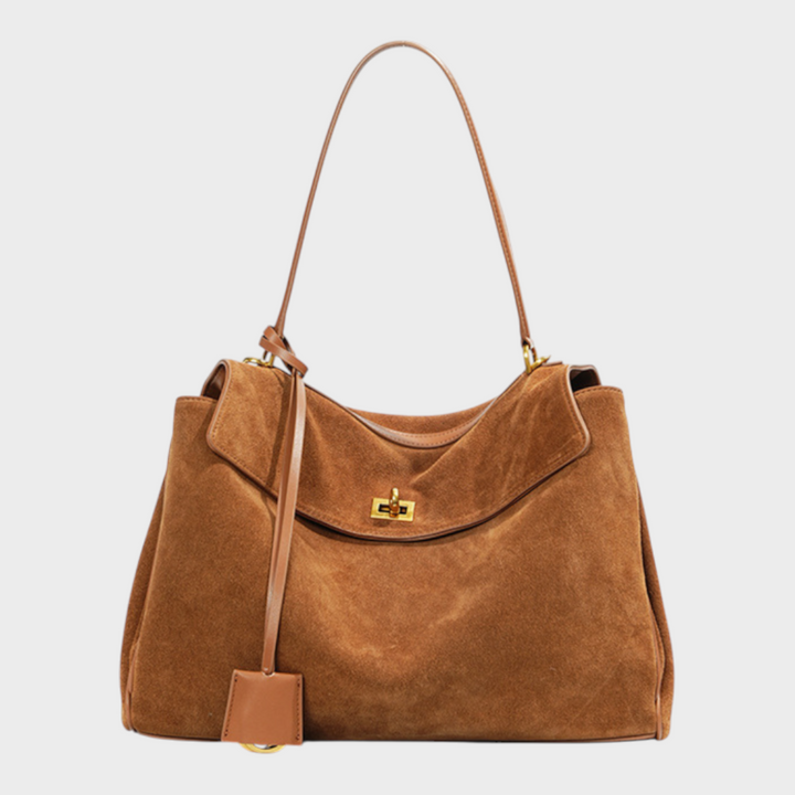 Structured Flap Top Handle Crossbody Leather Handbag