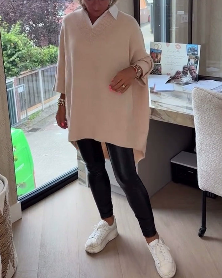 Verity™- V neck Jumper With Button Cuffs