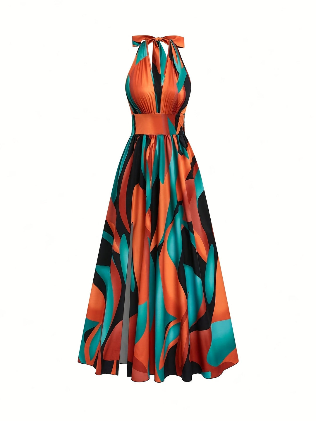 Boho Backless Sleeveless Floral Maxi Dress