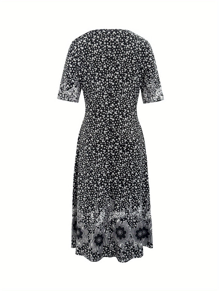 Fliss™-Floral Peplum Dress