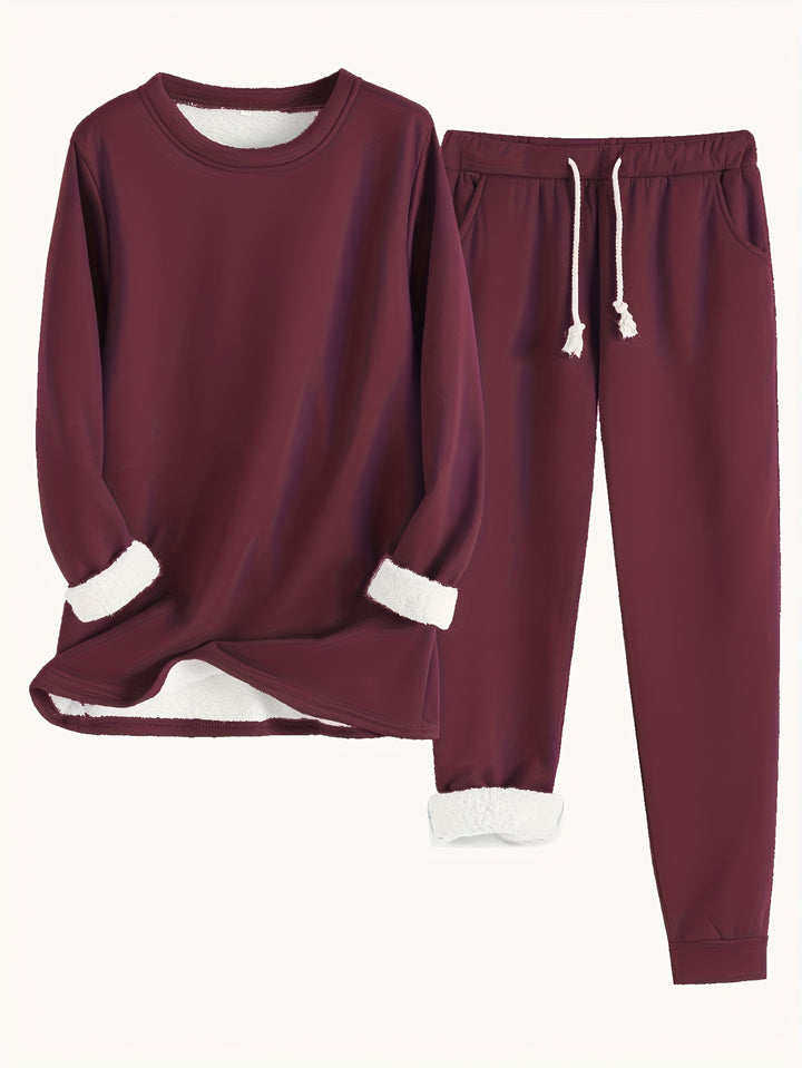 Wren | Women's Fleece-Lined Sweatshirt and Jogger Set