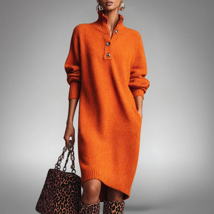 Arabella | Women's High Neck Oversized Sweater Dress