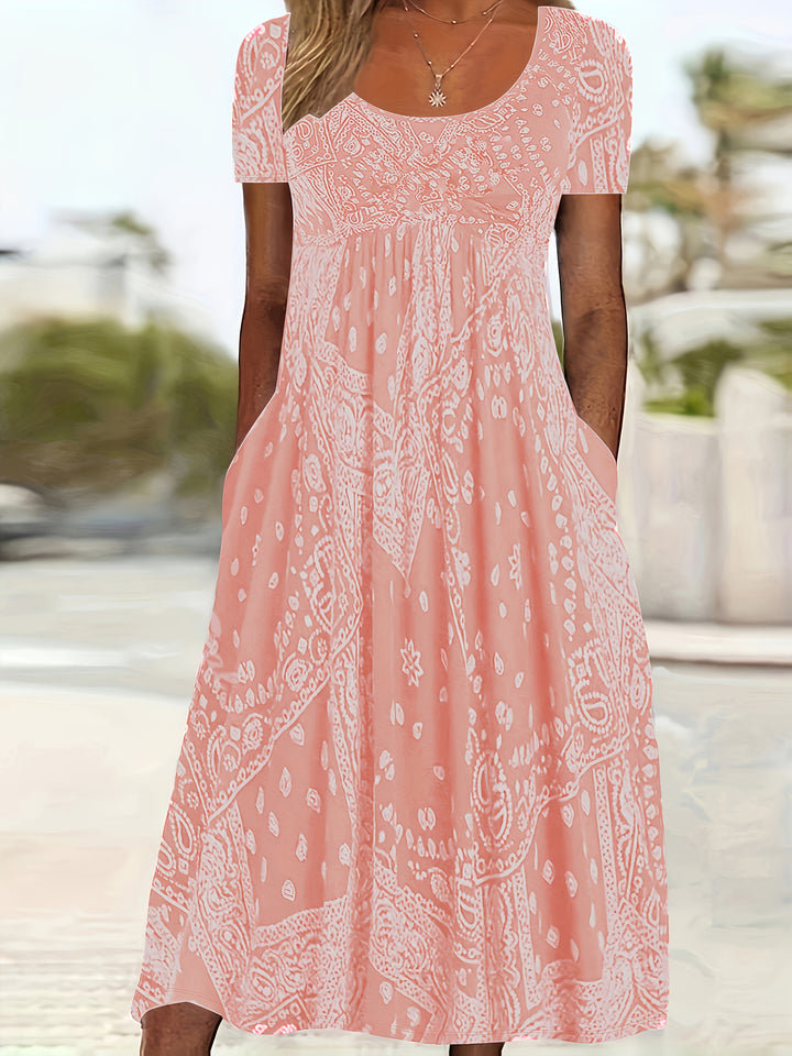 Cassie™-Casual Paisley Print Dress