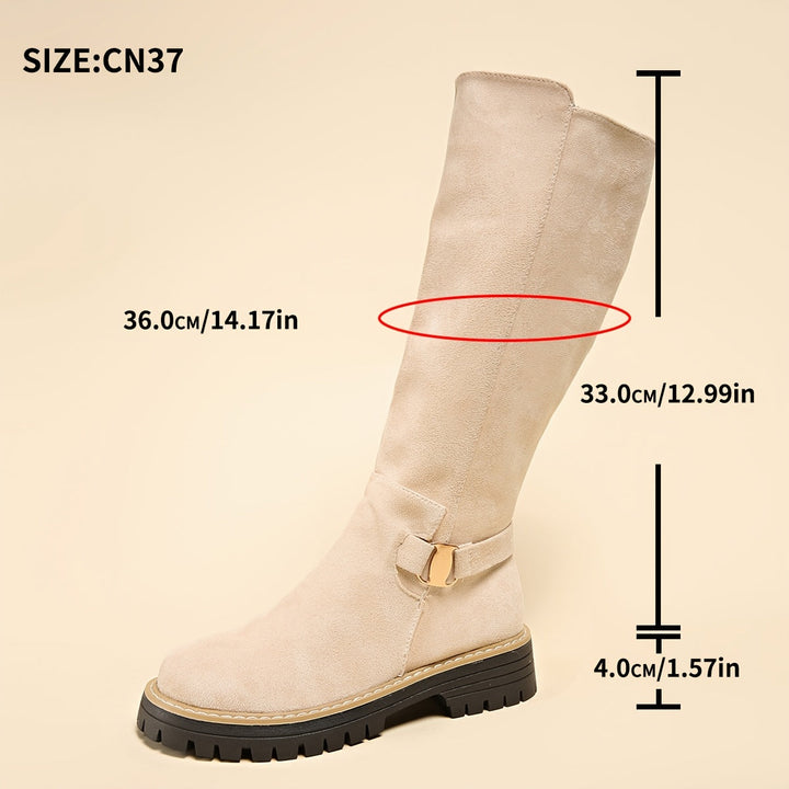 Rosalinde | Women's Chunky Platform Knee-High Combat Boots