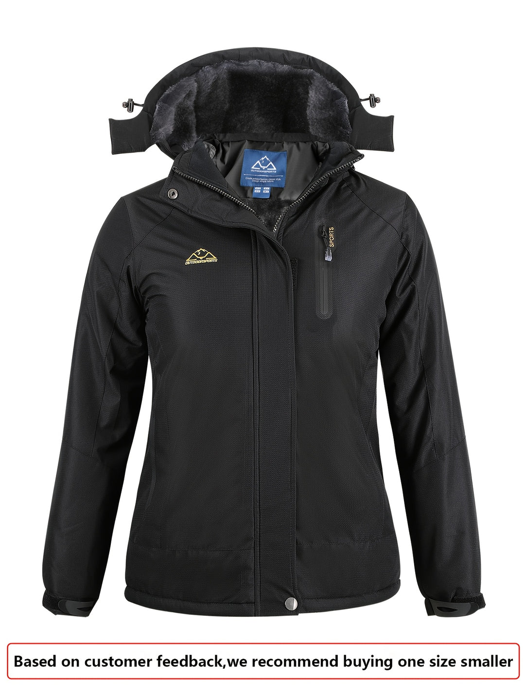 Sierra | Women's Waterproof Ski Jacket with Fleece-Lined Hood
