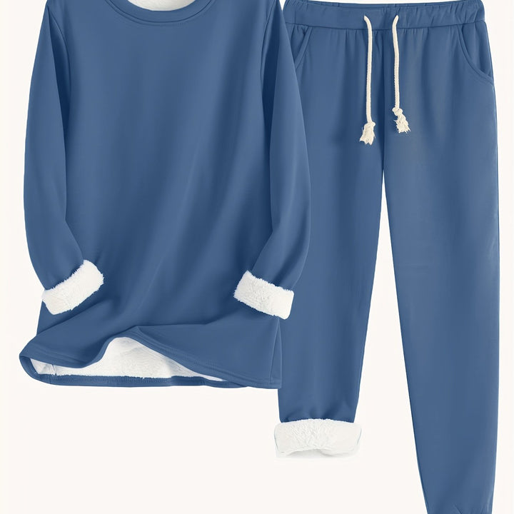 Wren | Women's Fleece-Lined Sweatshirt and Jogger Set