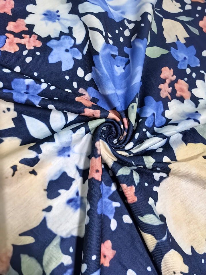 Fiona™-Floral V-Neck Midi Dress