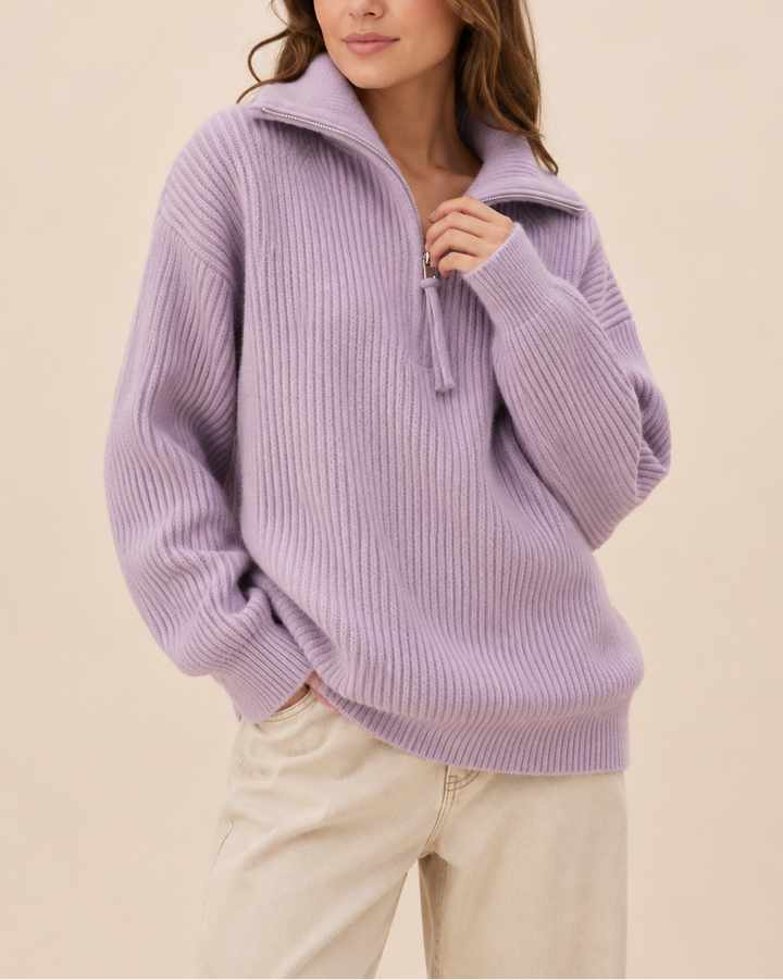 Aisling | Women's Quarter Zip Polo Sweater