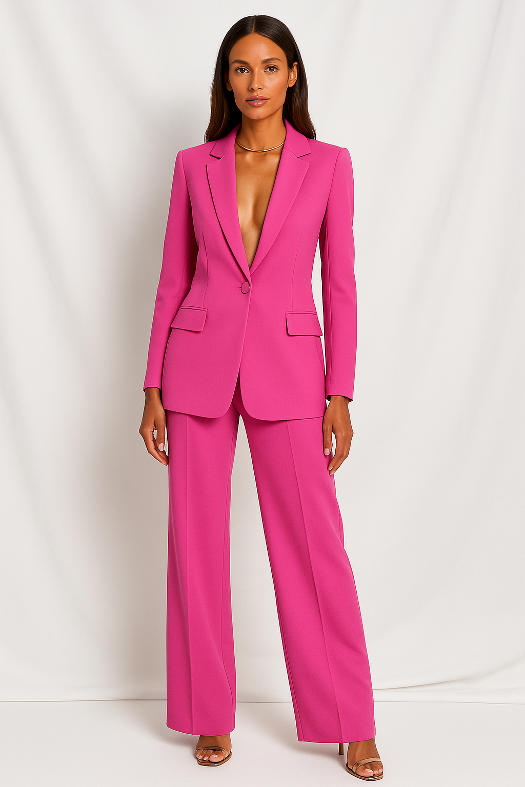 Tailored Blazer Wide Leg Trouser - Two Piece Set