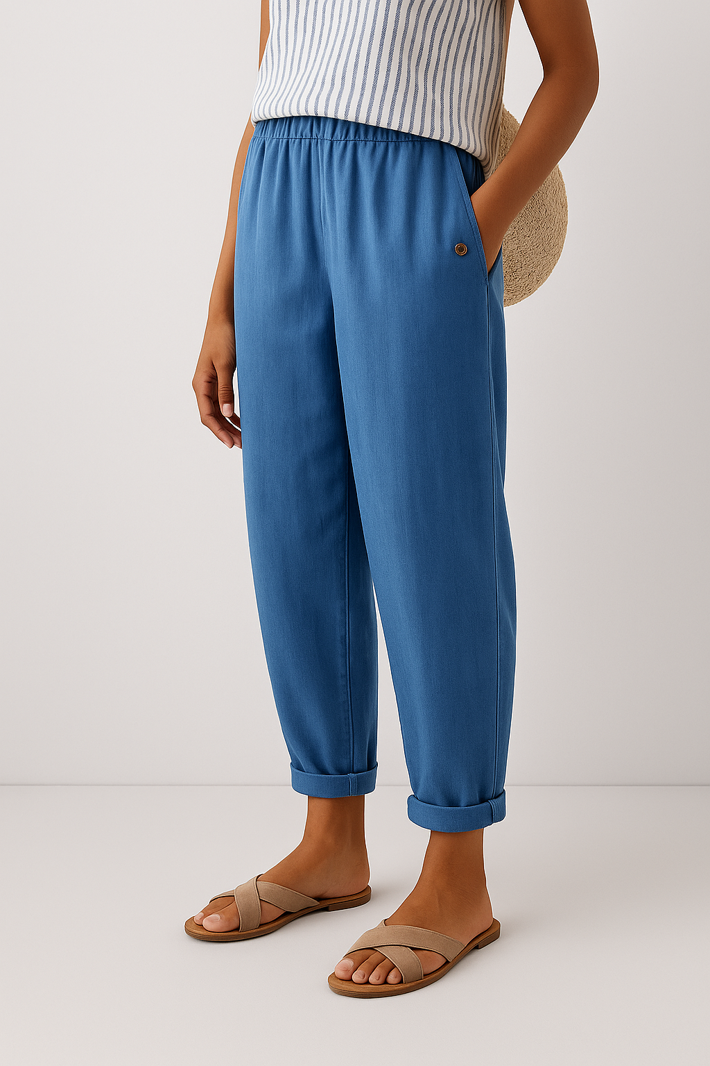 Yaz - Stylish Pants With Side Pockets