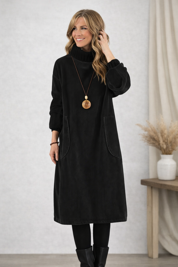 Bellamy | Women’s Oversized Turtleneck Midi Sweater Dress