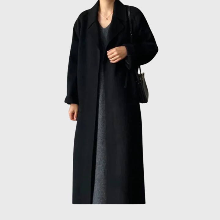 Ophelia | Women's Long Belted Wool-Blend Coat