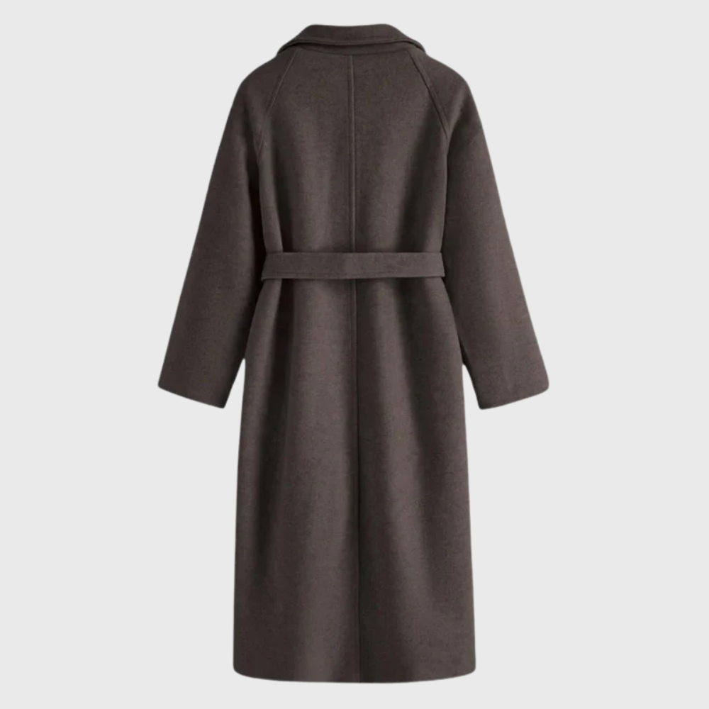 Ophelia | Women's Long Belted Wool-Blend Coat