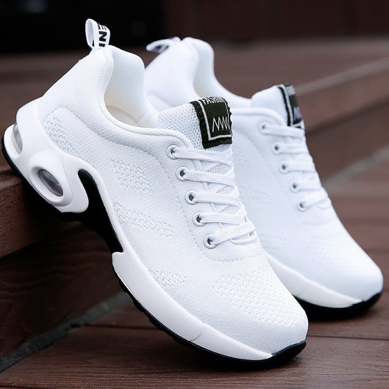 Mesh Knit Air Cushion Lace Up Chunky Sneaker