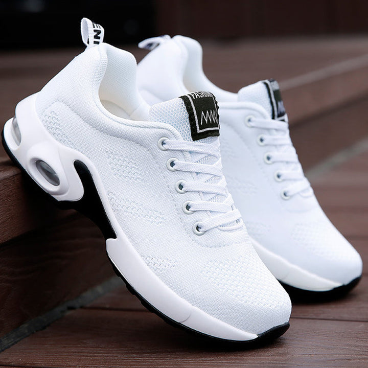 Mesh Knit Air Cushion Lace Up Chunky Sneaker