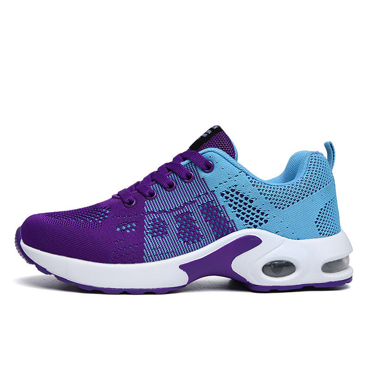 Mesh Knit Air Cushion Lace Up Chunky Sneaker