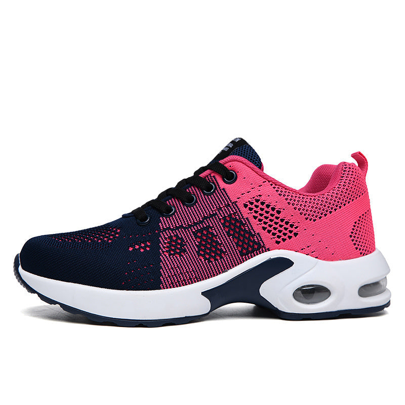 Mesh Knit Air Cushion Lace Up Chunky Sneaker