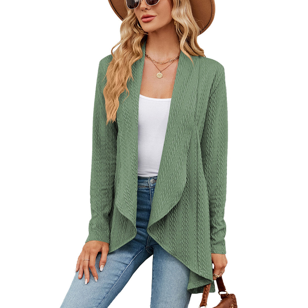 Chloe | Women's Cable Knit Waterfall Cardigan
