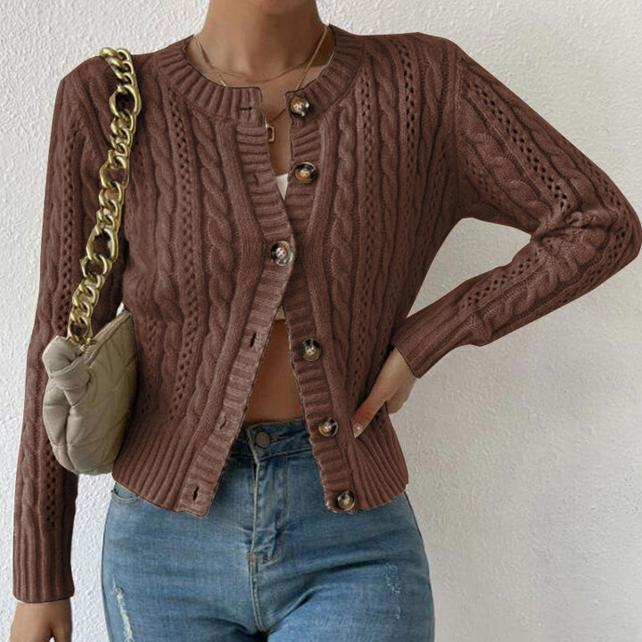 Juniper | Women's Cropped Cable Knit Cardigan