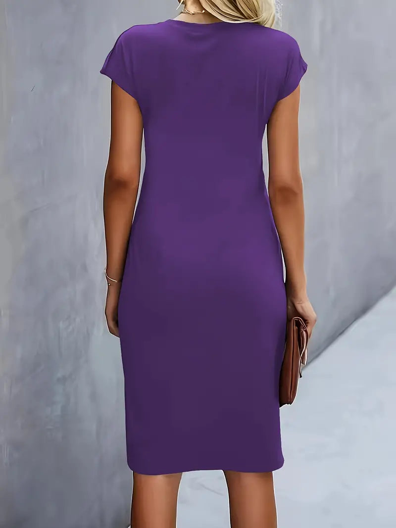 Adelina™ - Stylish Round Neck Dress