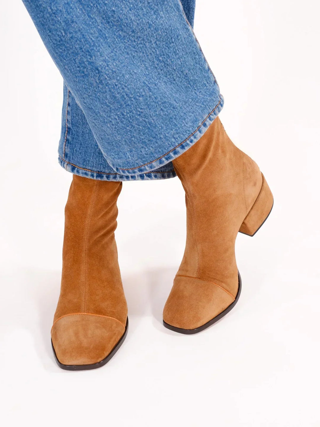 Lily | Women's Suede Block Heel Ankle Boots