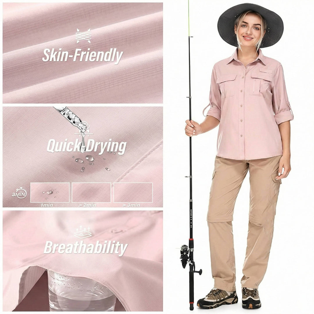 Ranger | Women's UPF 50 Long Sleeve Hiking Shirt with Roll-Tab Sleeves